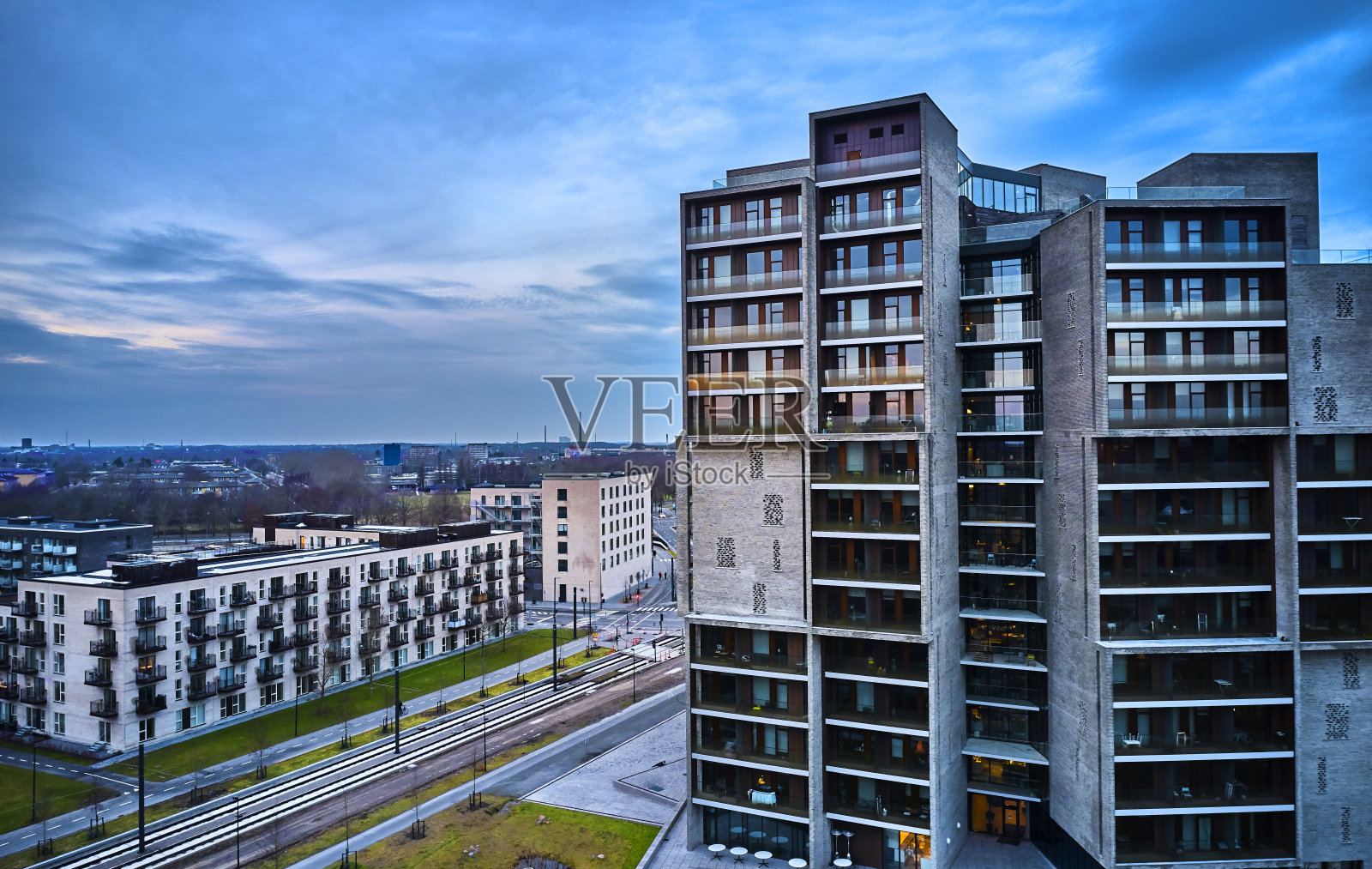 皮质公园，校园之家和欧登塞大学的其他学院照片摄影图片