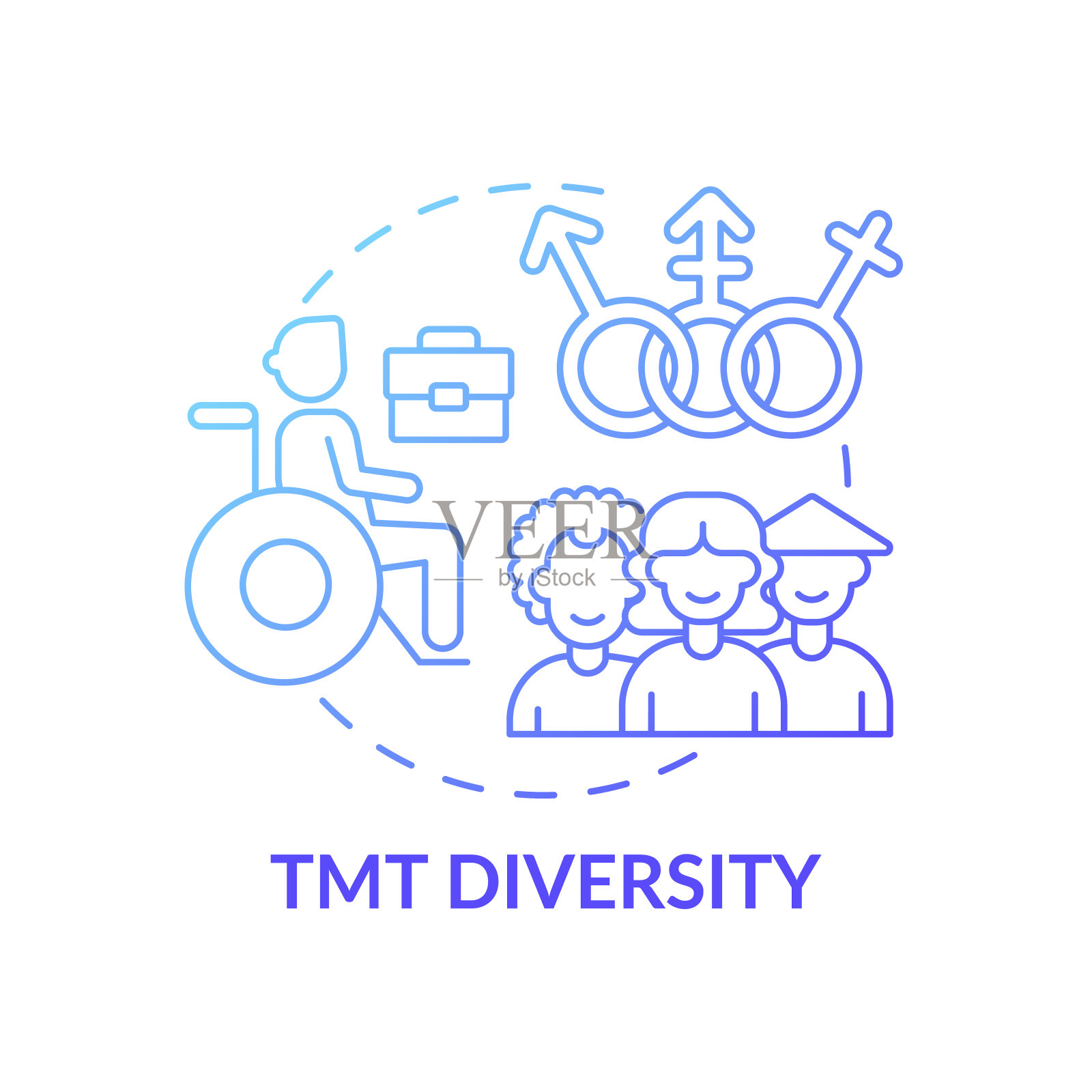 Tmt多样性概念图标插画图片素材