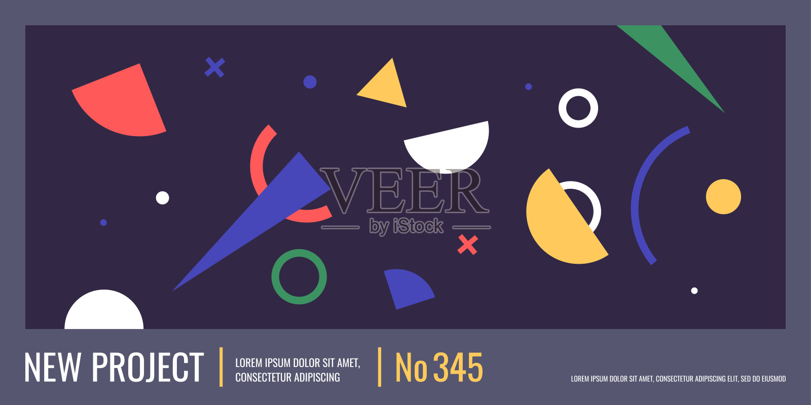 抽象元素的复古风格，为您的设计模板。插画图片素材