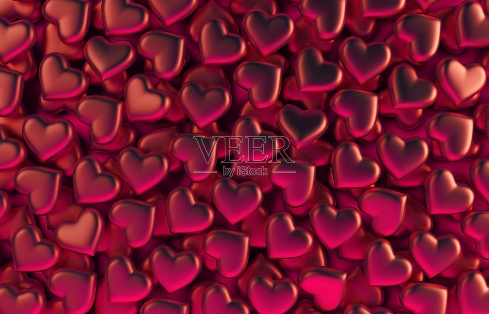 许多3d心形照片摄影图片