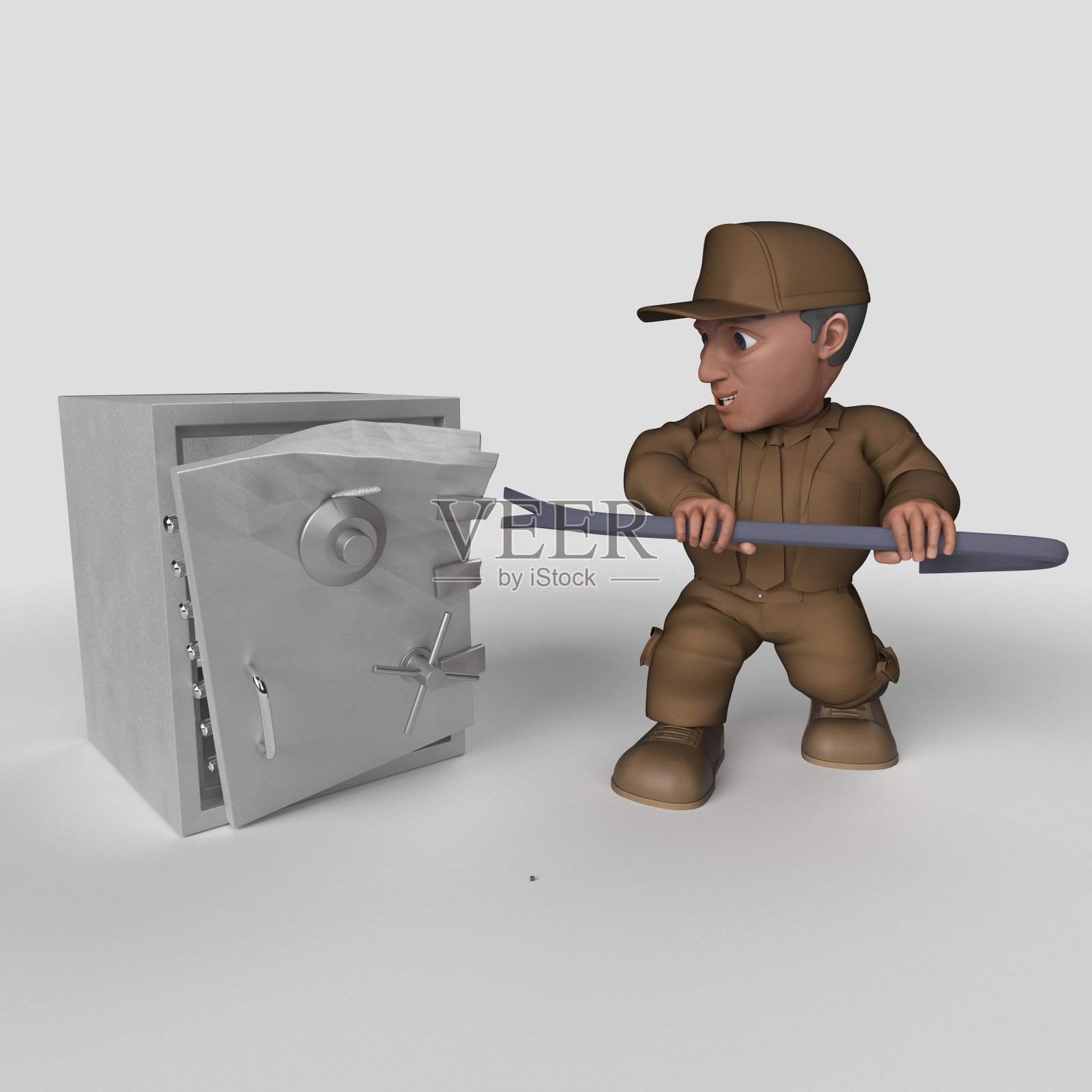 3D卡通送货司机照片摄影图片