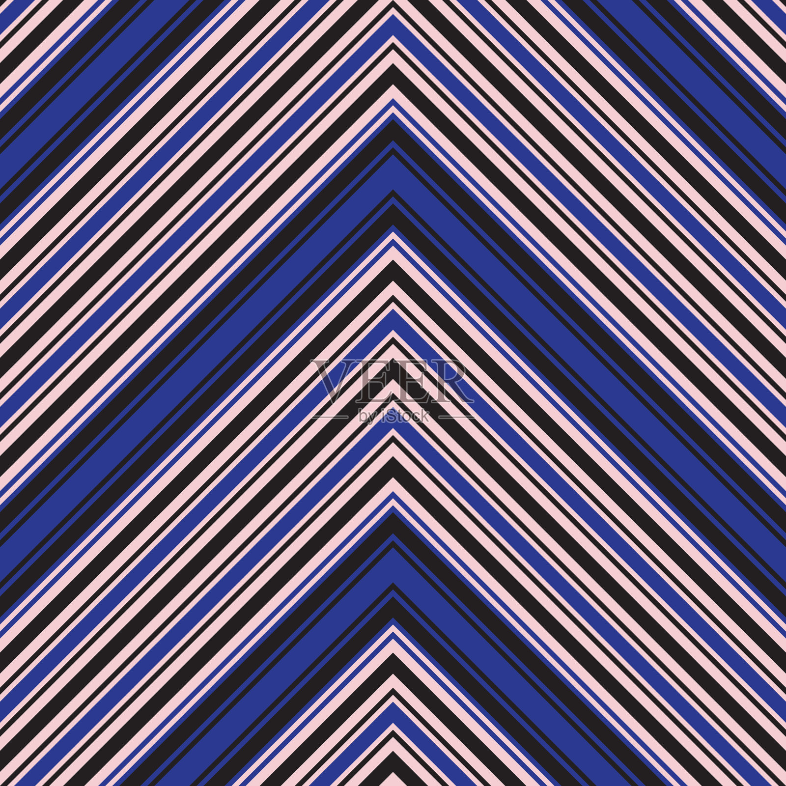 粉红和海军蓝斜条纹无缝插画图片素材