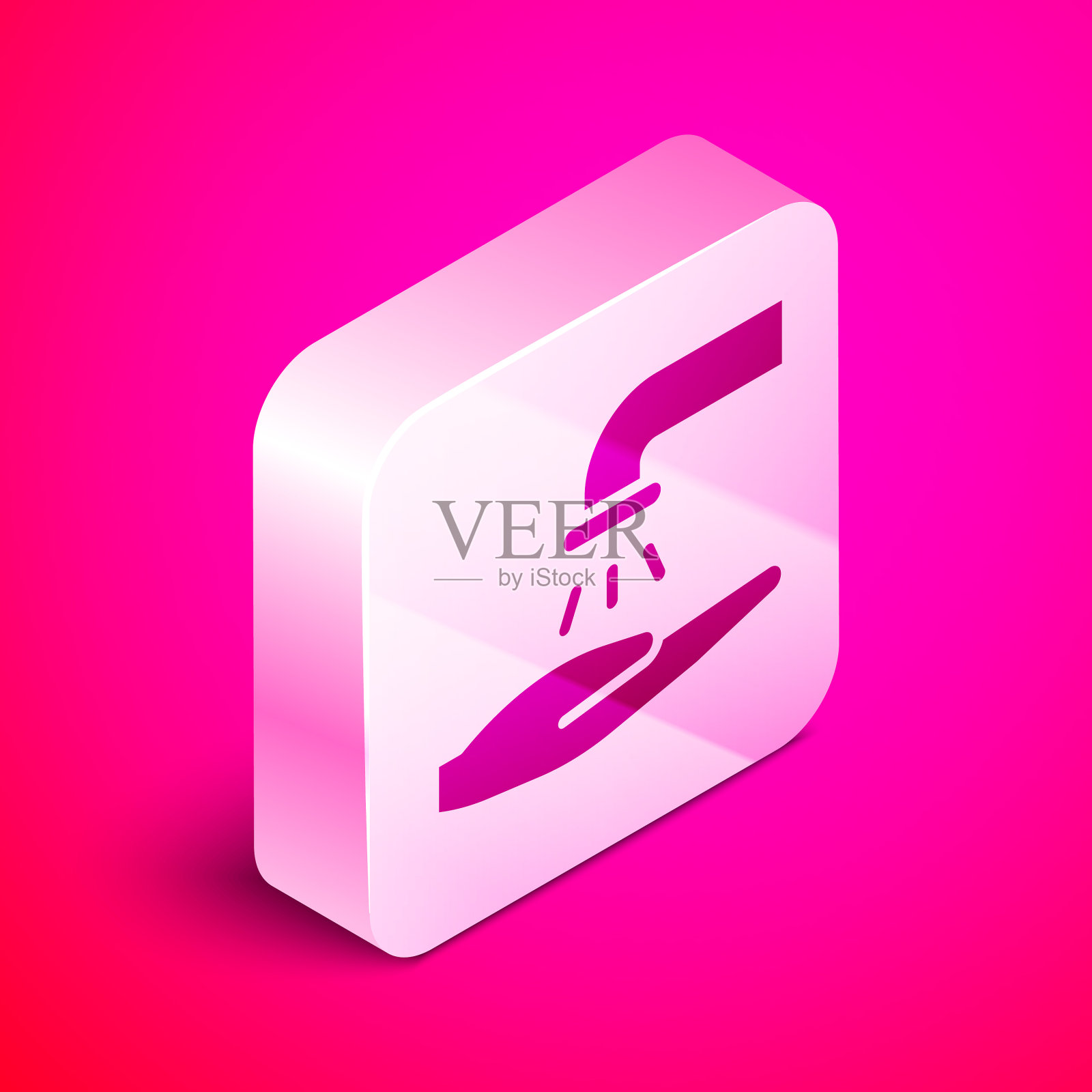 等距洗手用肥皂图标隔离插画图片素材