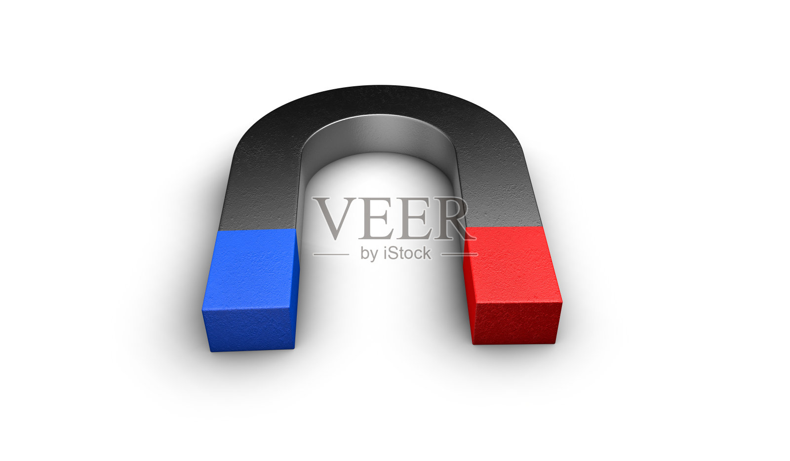 磁铁在白色背景上的3D插图照片摄影图片