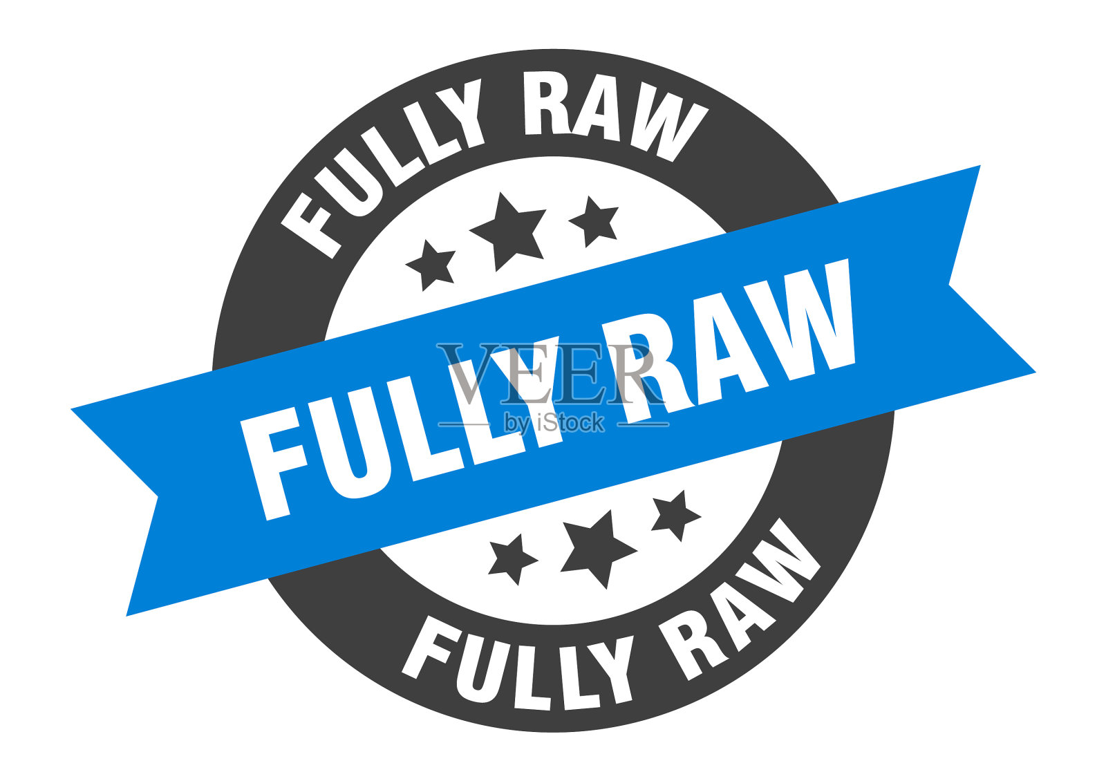 完全原始标志圆丝带贴纸孤立标签设计元素图片