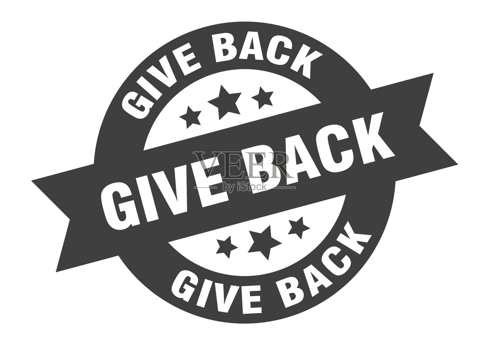 还签圆丝带贴纸隔离标签插画图片素材