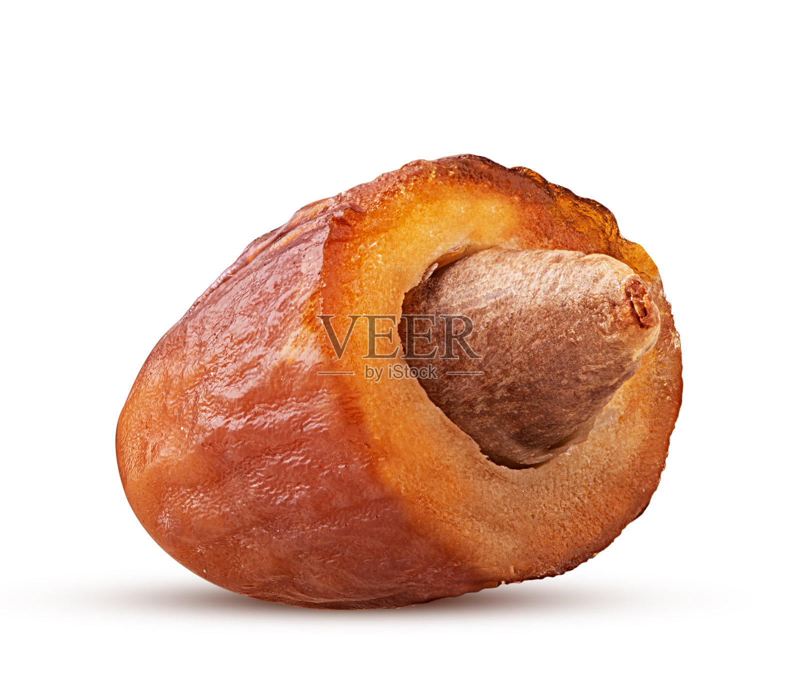 金枣果，带骨切成两半照片摄影图片