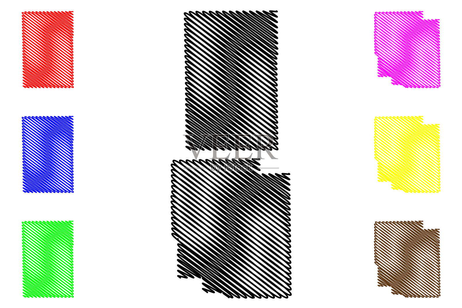 美国伊利诺斯州的洛根和马库平县插画图片素材