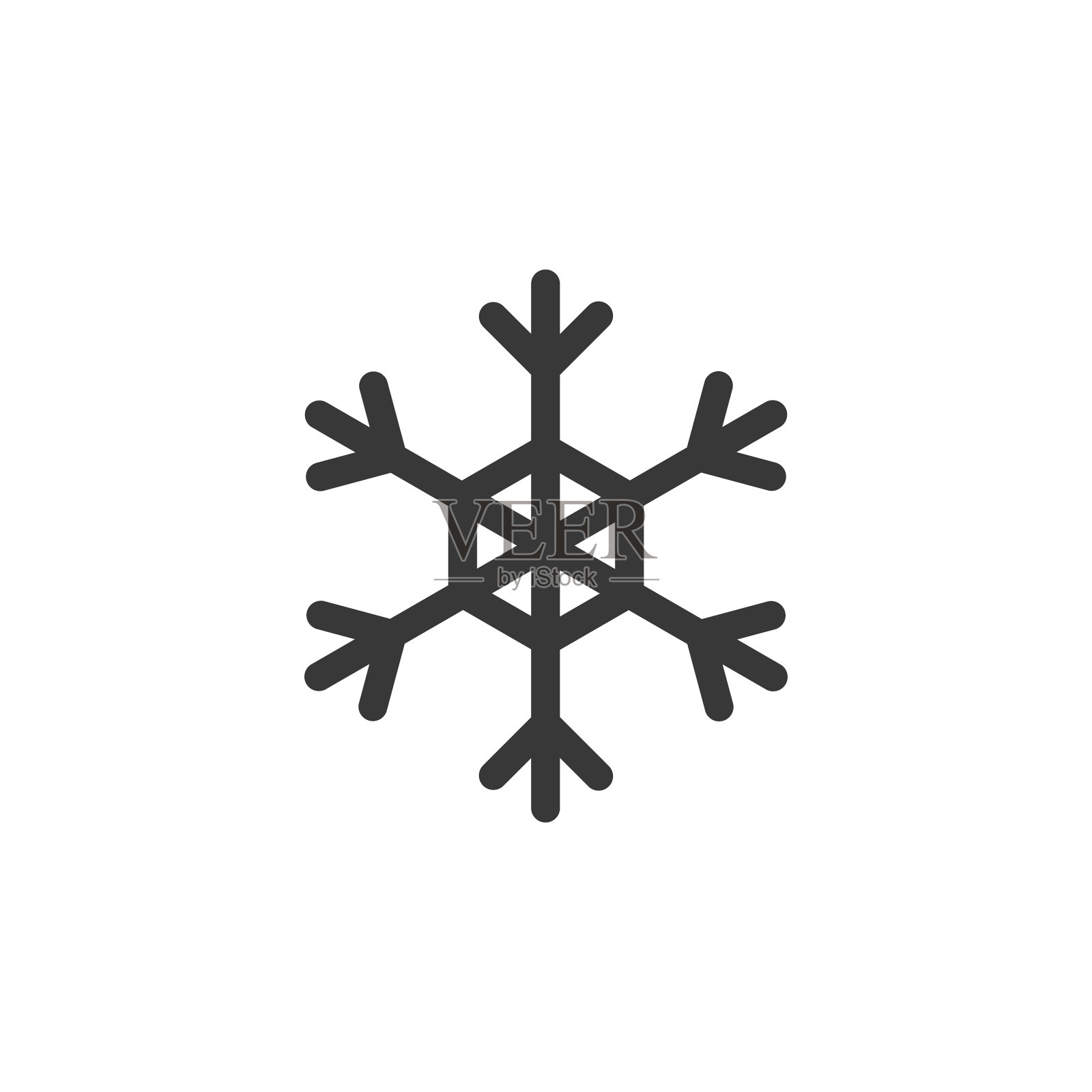 雪花孤立的图标天气符号插画图片素材