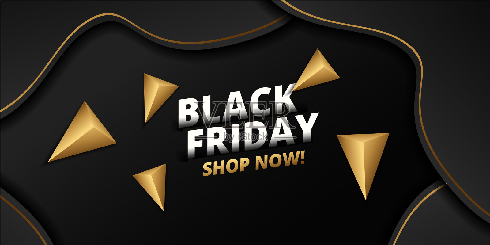 黑色星期五上刻有金三角字样插画图片素材