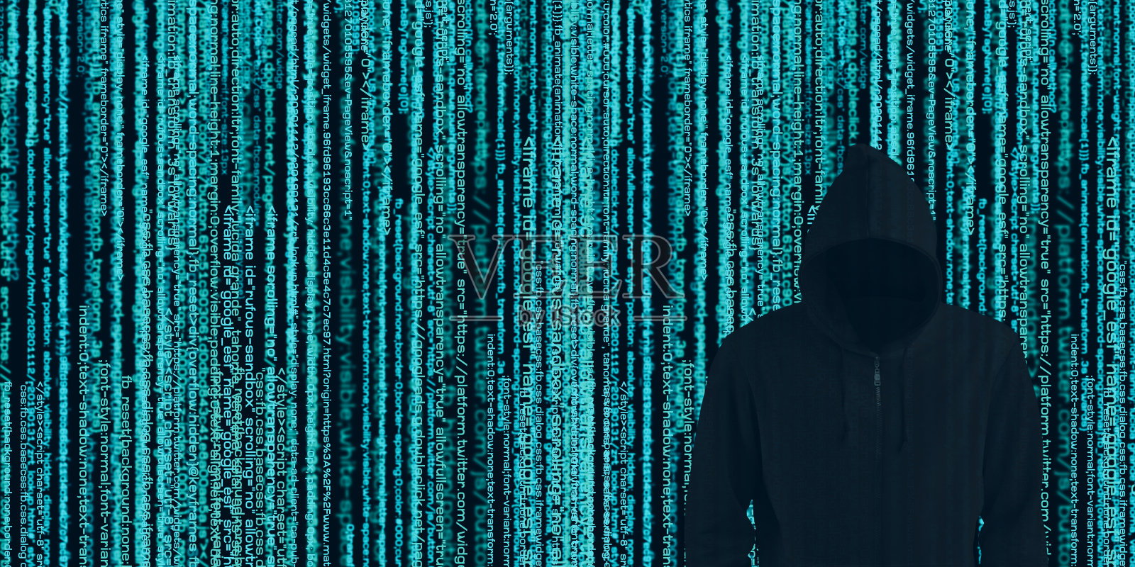 黑帽黑客二进制后台包含二进制流和安全条件的代码。网络安全数据库渗透3D插图照片摄影图片