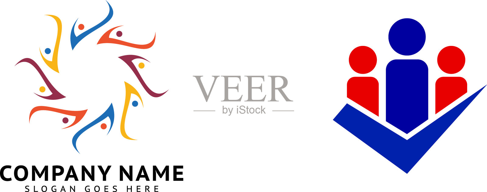 设置组人员检查标志设计模板图标素材