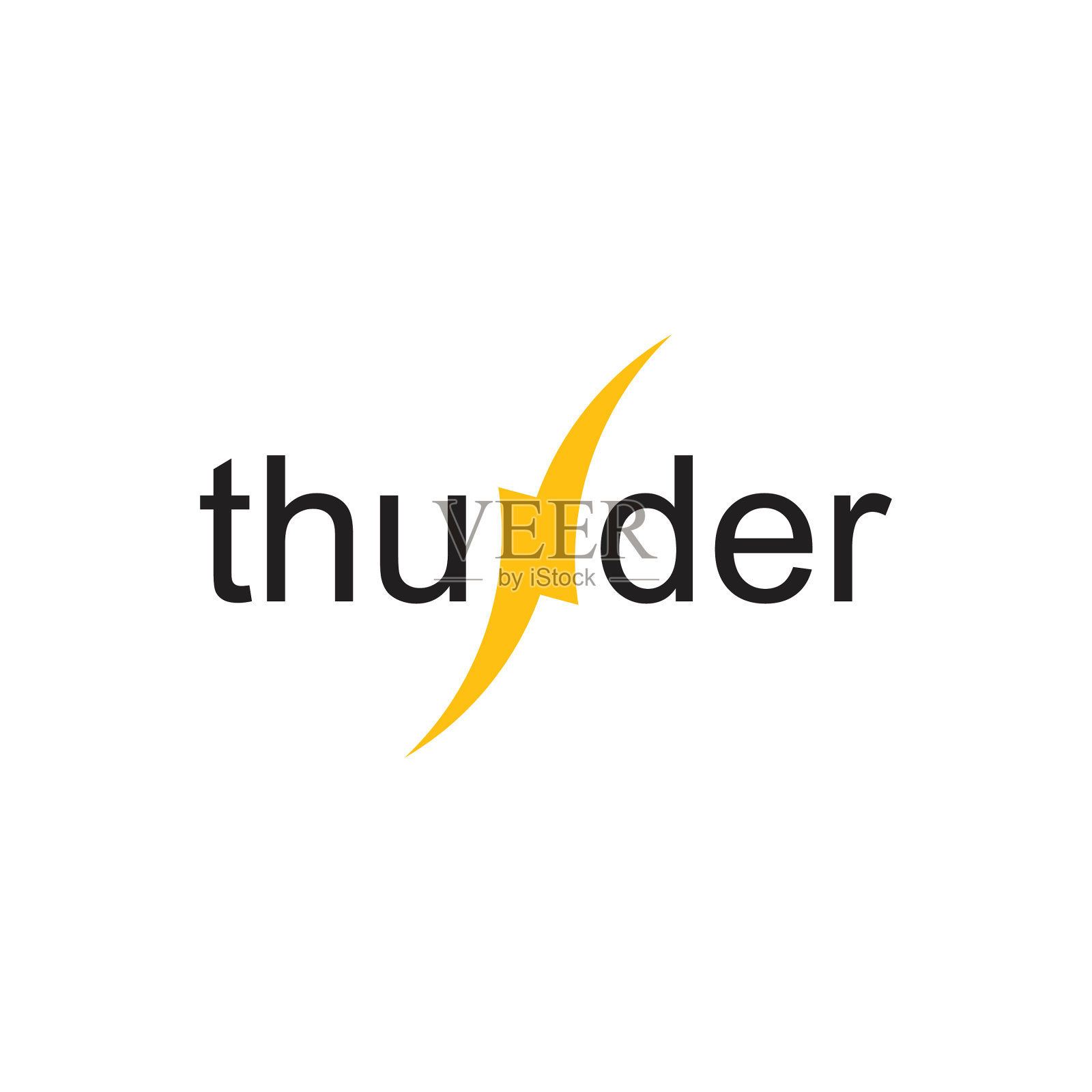 雷电字母文字标志插画图片素材