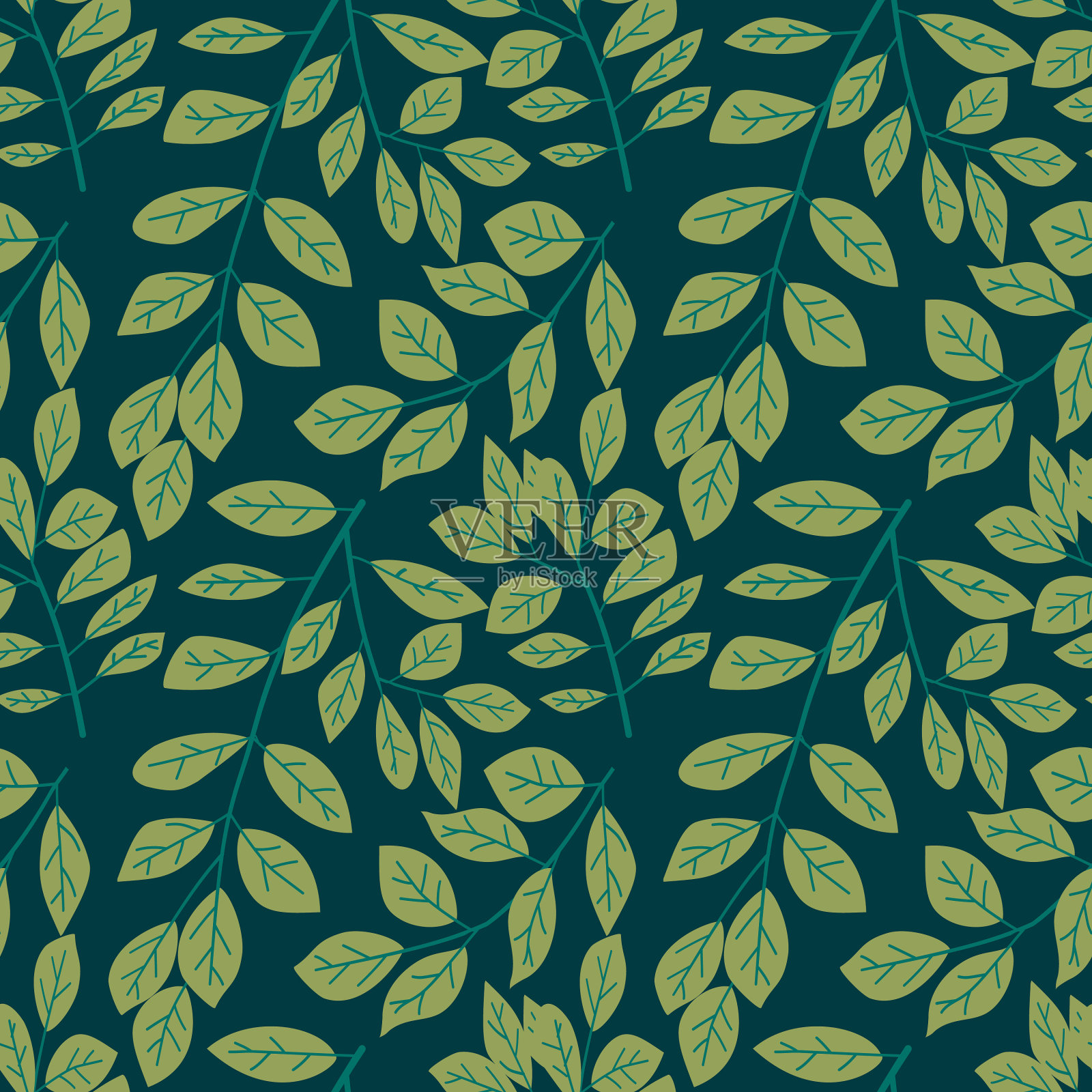 抽象多彩的叶子背景图案插画图片素材