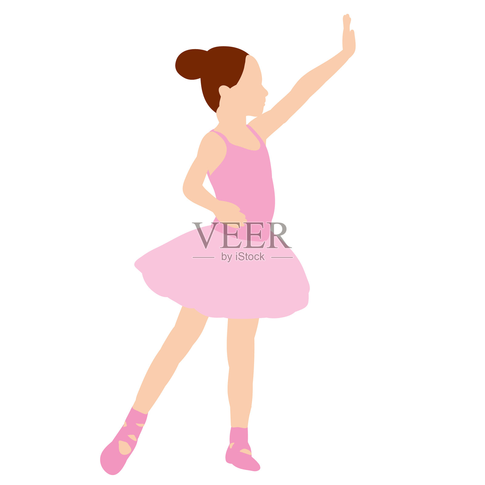 女孩跳平底舞设计元素图片