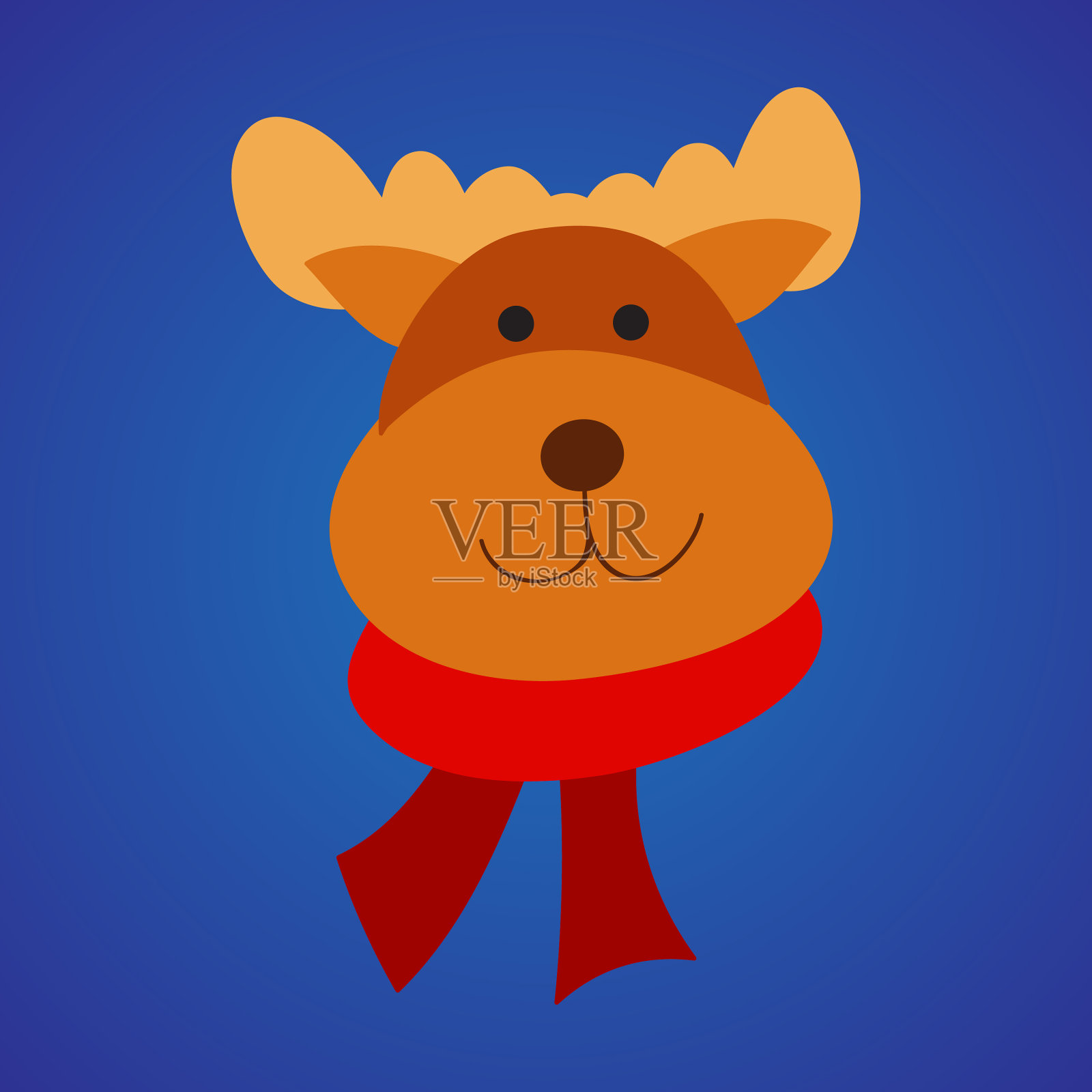 孤立的新年鹿插画图片素材