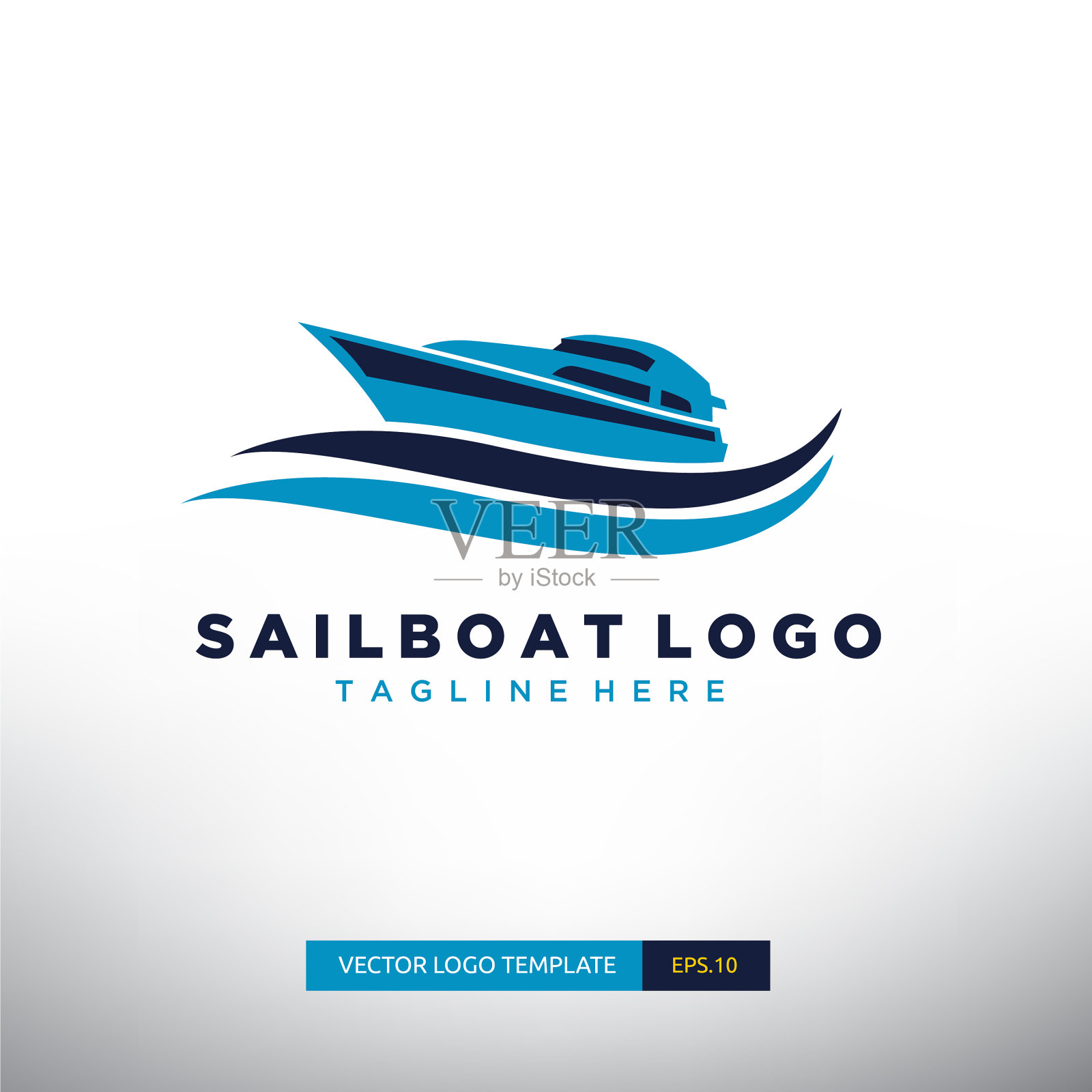 帆船标志插画图片素材