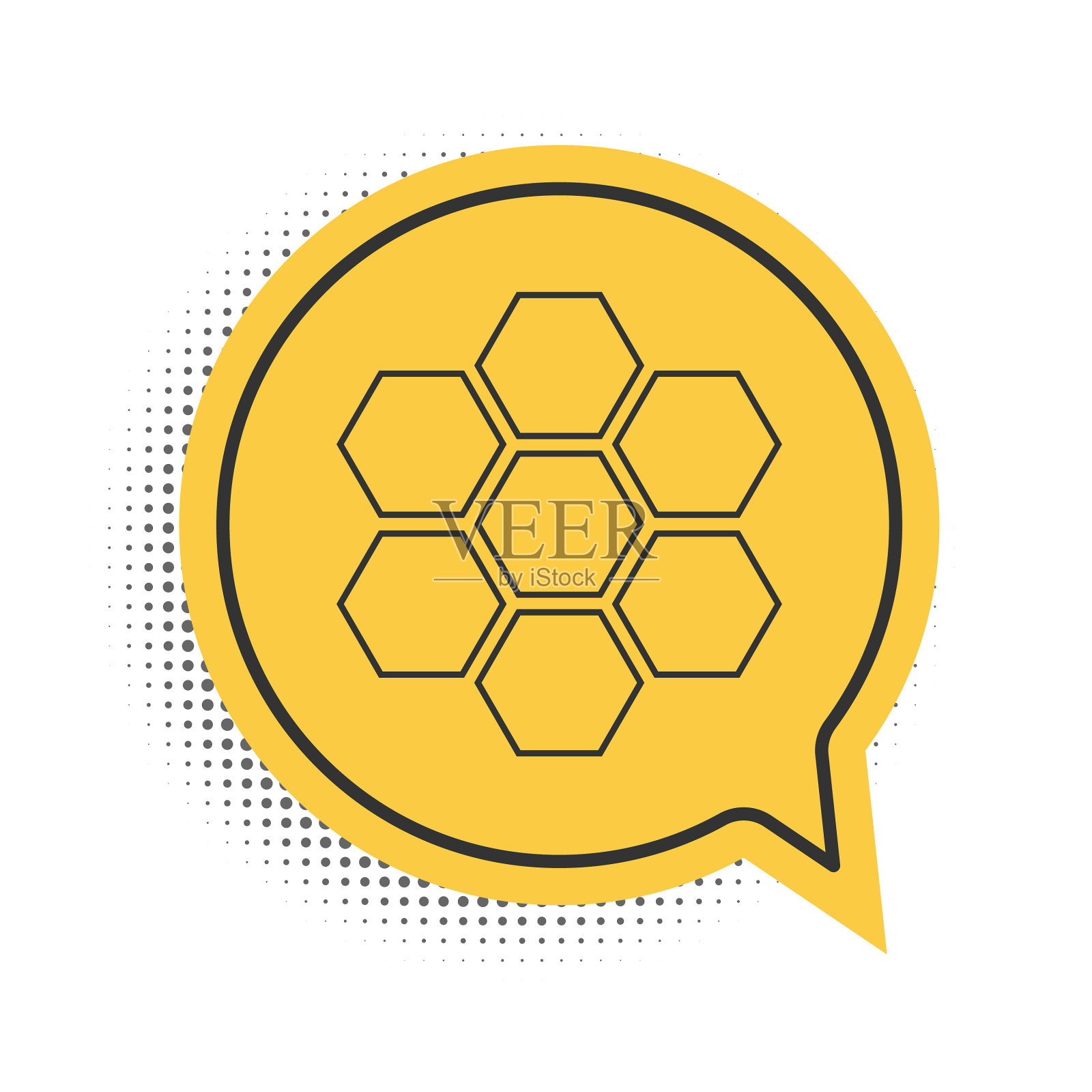 黑色蜂窝标志图标孤立在白色上插画图片素材