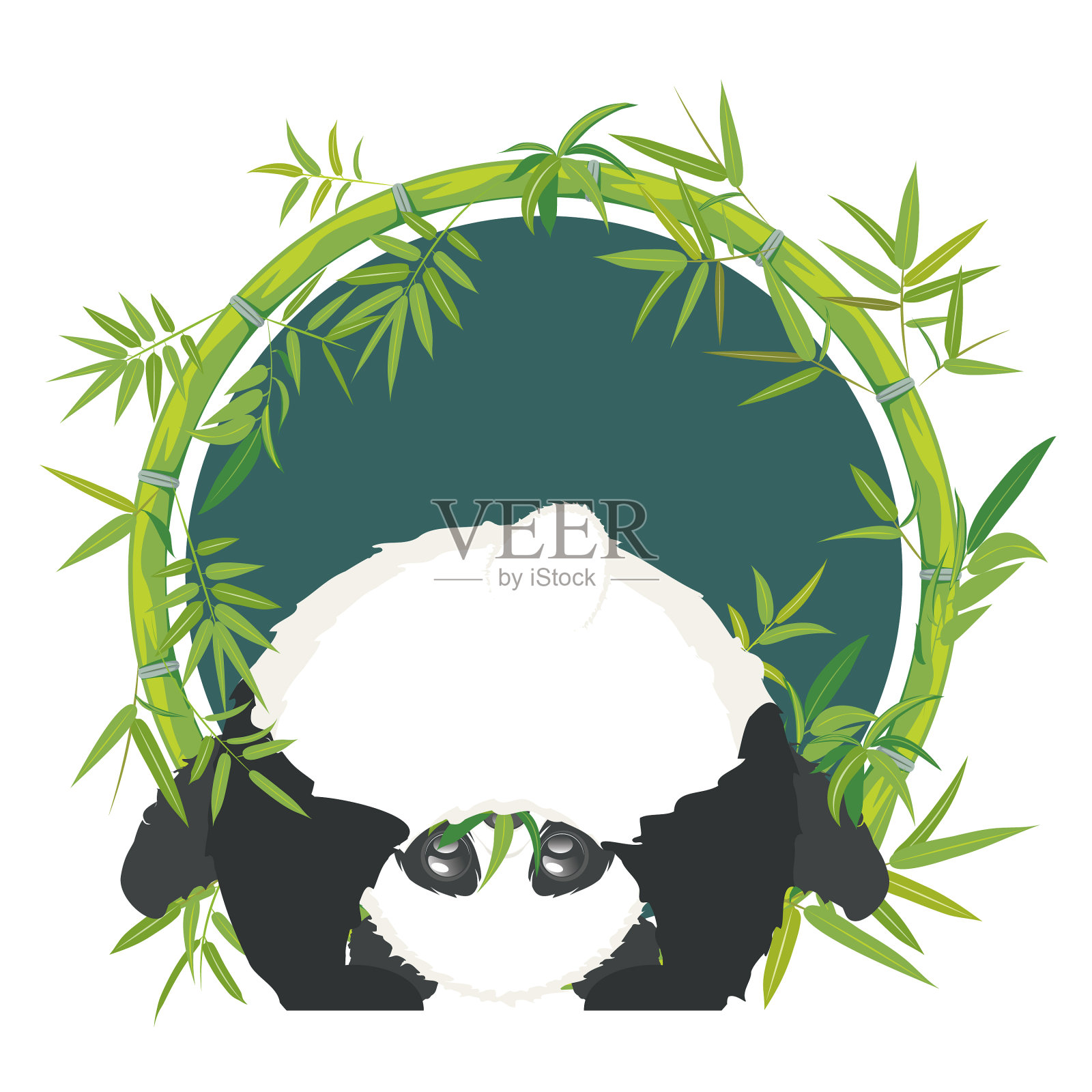 熊猫和竹子设计元素图片