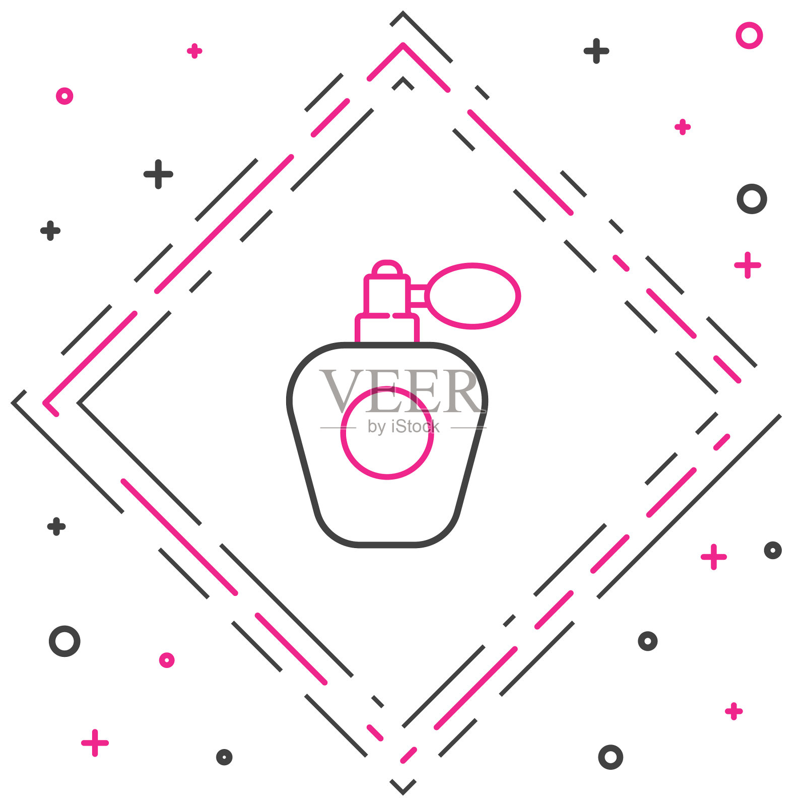 线香水图标孤立的白色背景插画图片素材