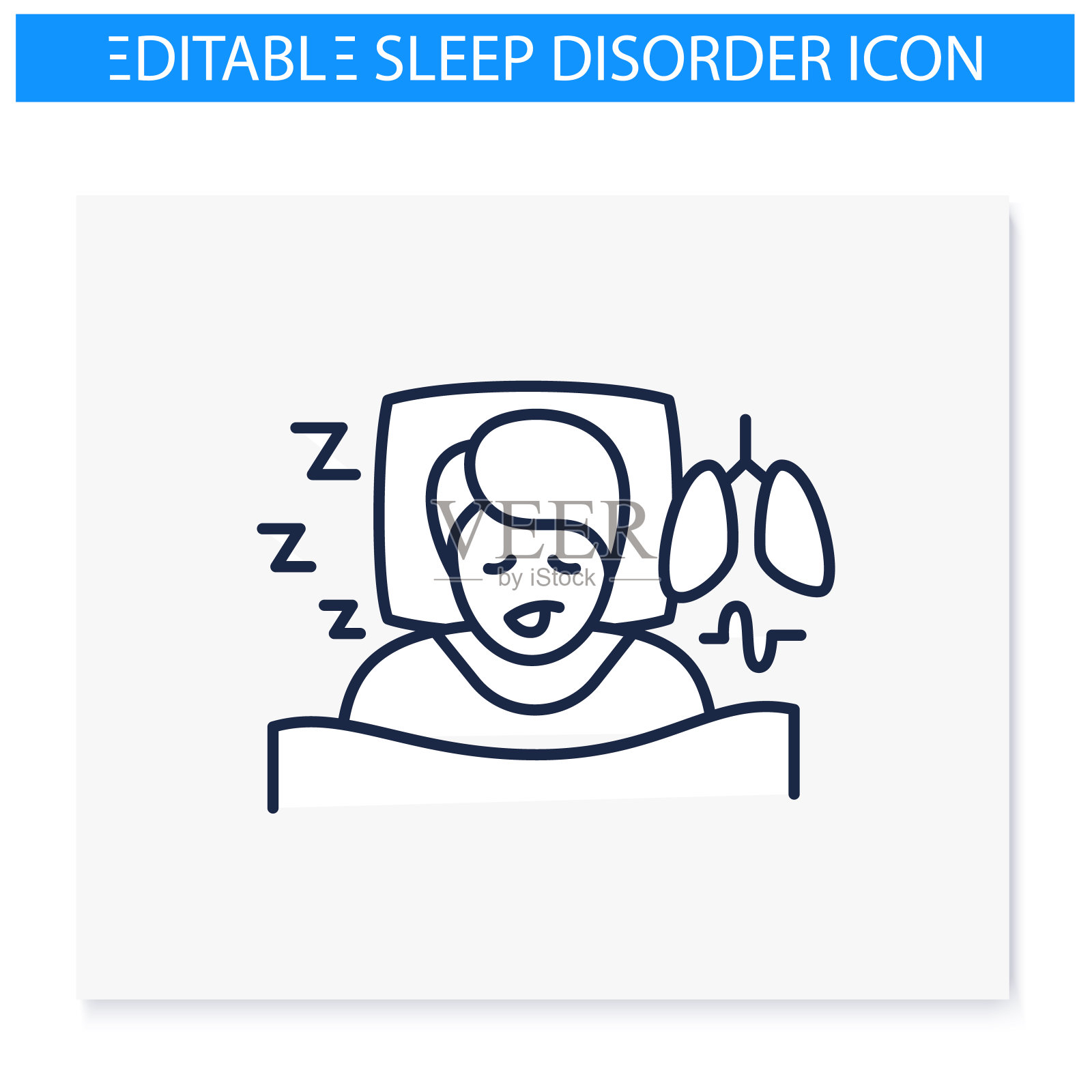 睡眠研究线图标图标素材