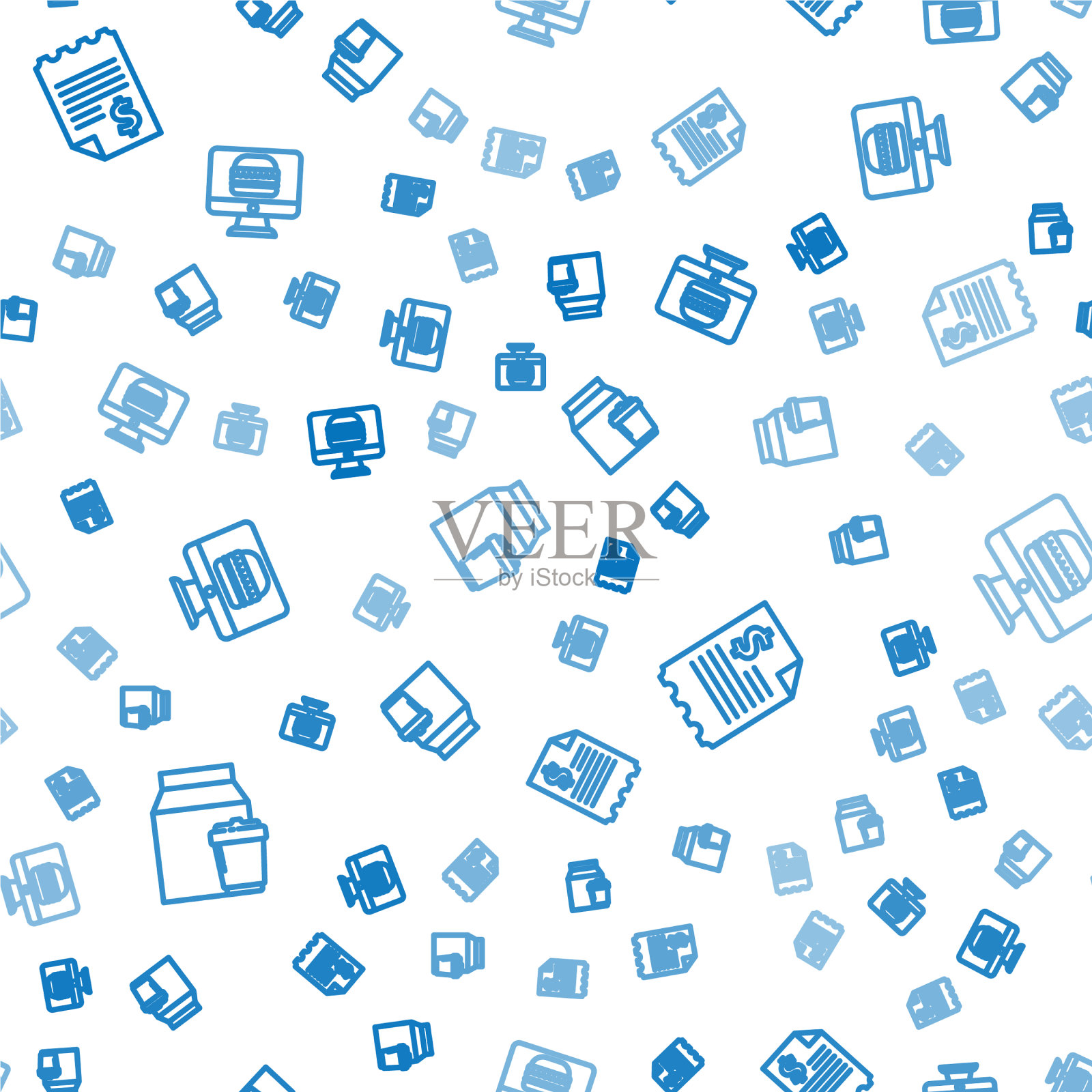 定线在线订购和送纸图标素材