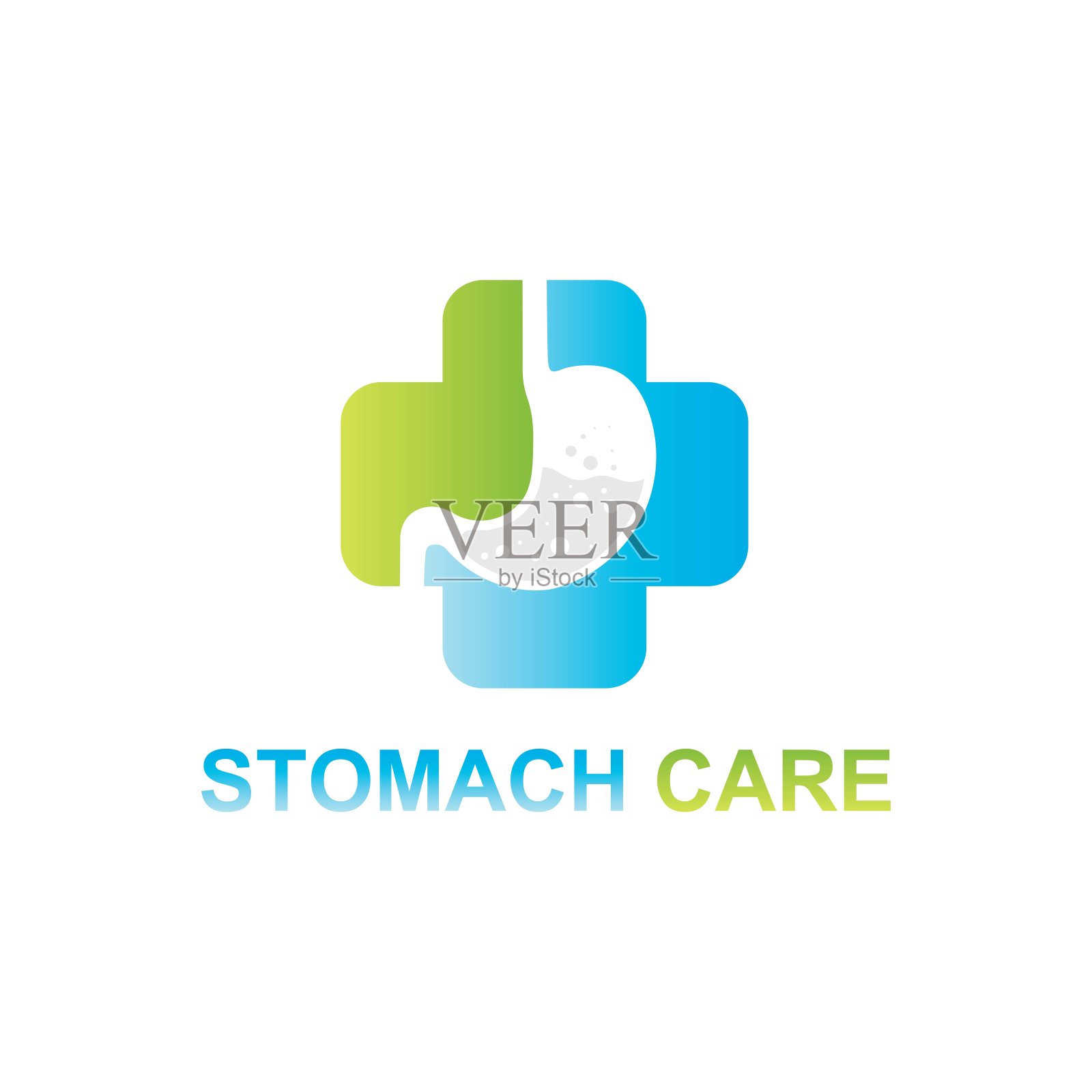 胃护理标志设计模板，矢量插图插画图片素材
