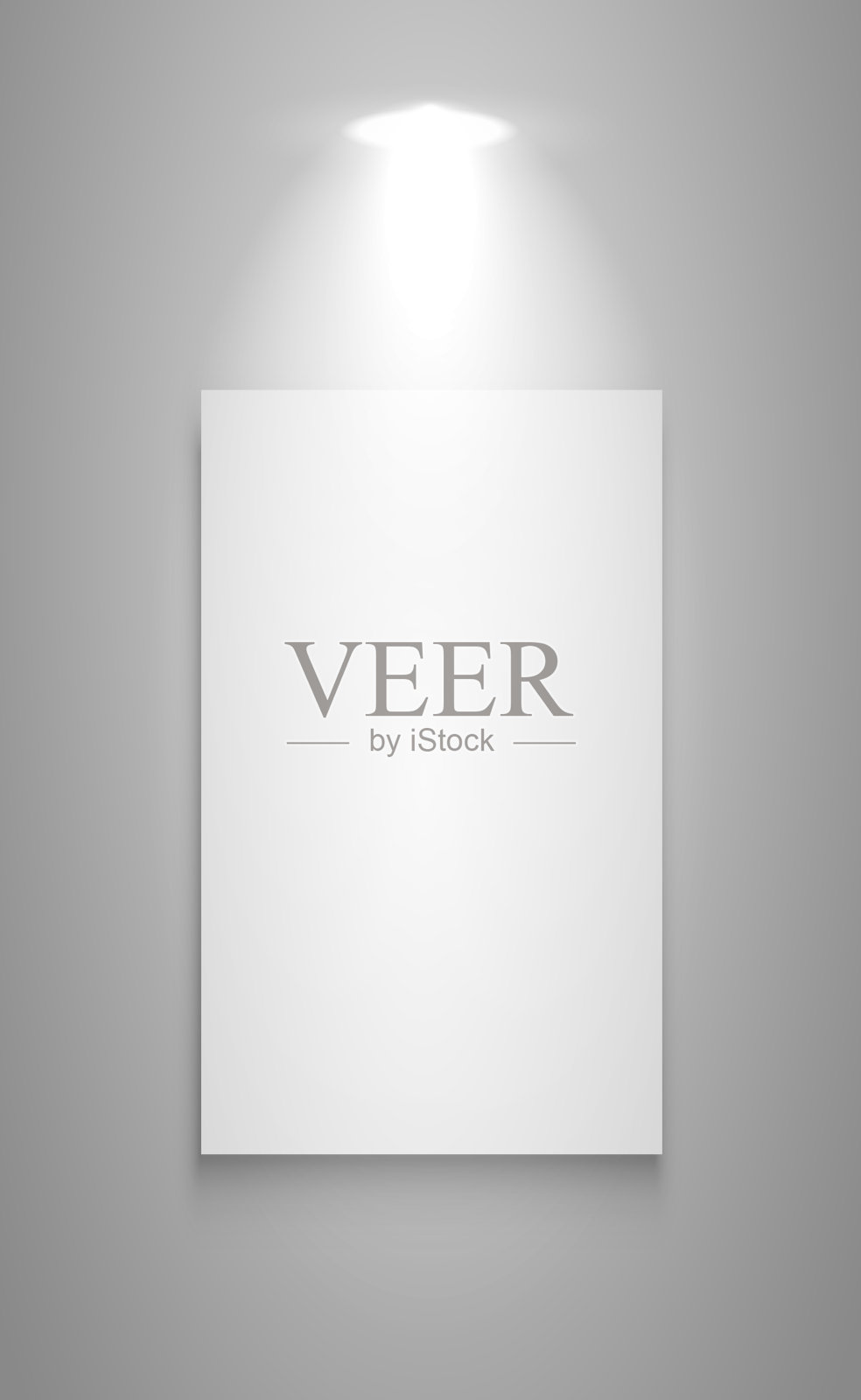 白色与灰色全景工作室背景与白色辉光插画图片素材