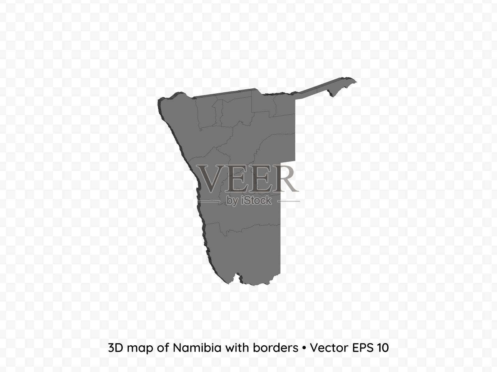 纳米比亚三维地图插画图片素材