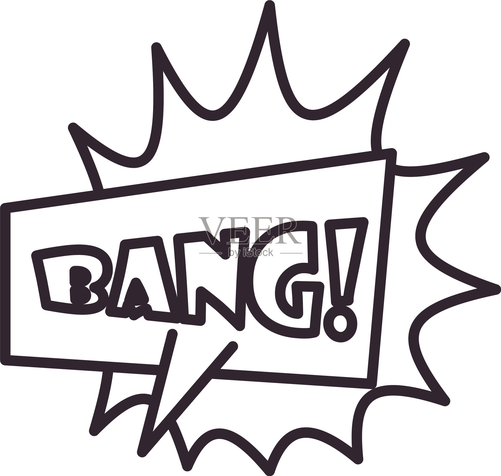 爆炸泡泡线条造型图标设计元素图片