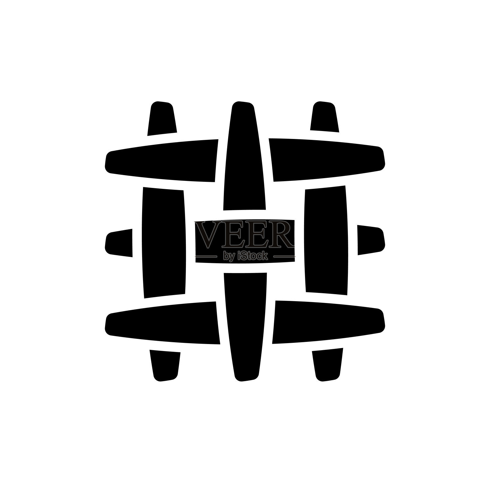 矢量标志设计模板的店铺面料，针织，纺织品。纺织面料现代简约的标志设计插画图片素材