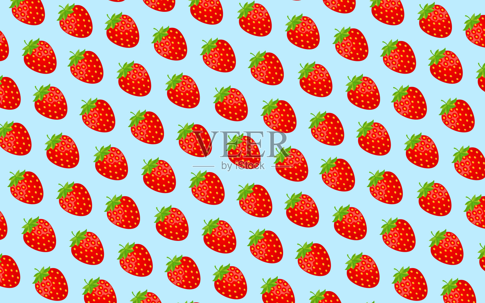 卡通草莓矢量背景插画图片素材