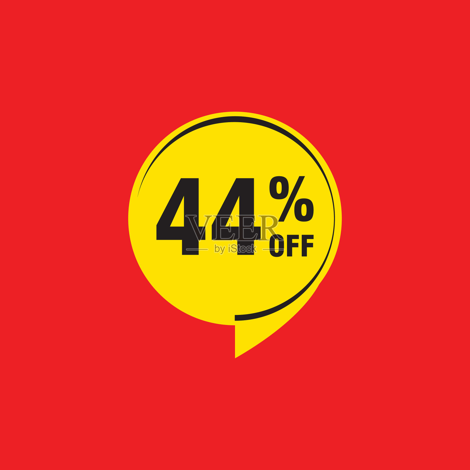 44个折扣销售徽章用于标签贴纸设计元素图片