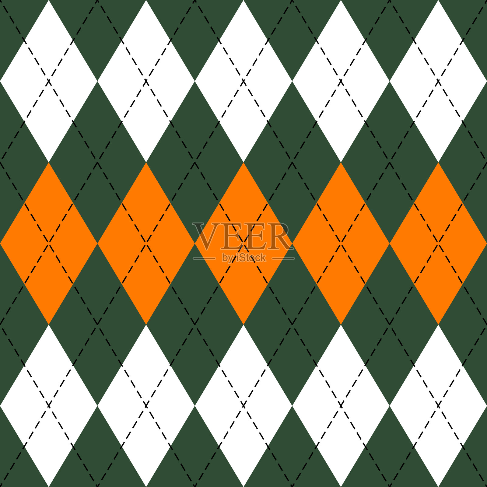 圣帕特里克节。模式苏格兰笼插画图片素材