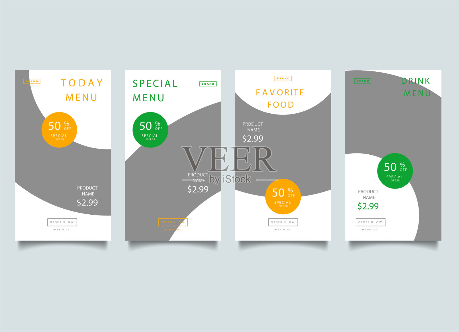 美食和烹饪的instagram故事推广插画图片素材