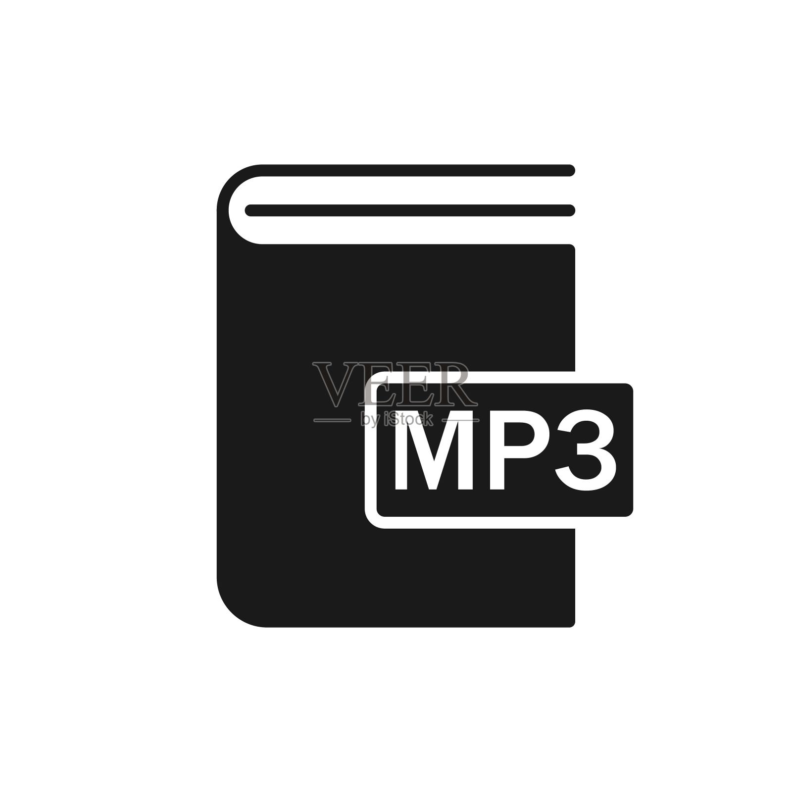 Black Book MP3格式图标。矢量图插画图片素材
