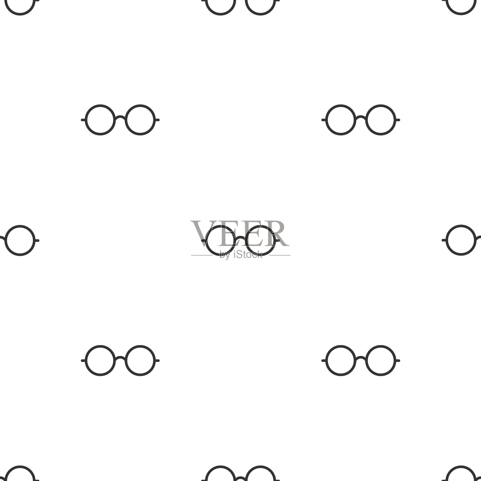 眼镜无缝模式。设计元素图片