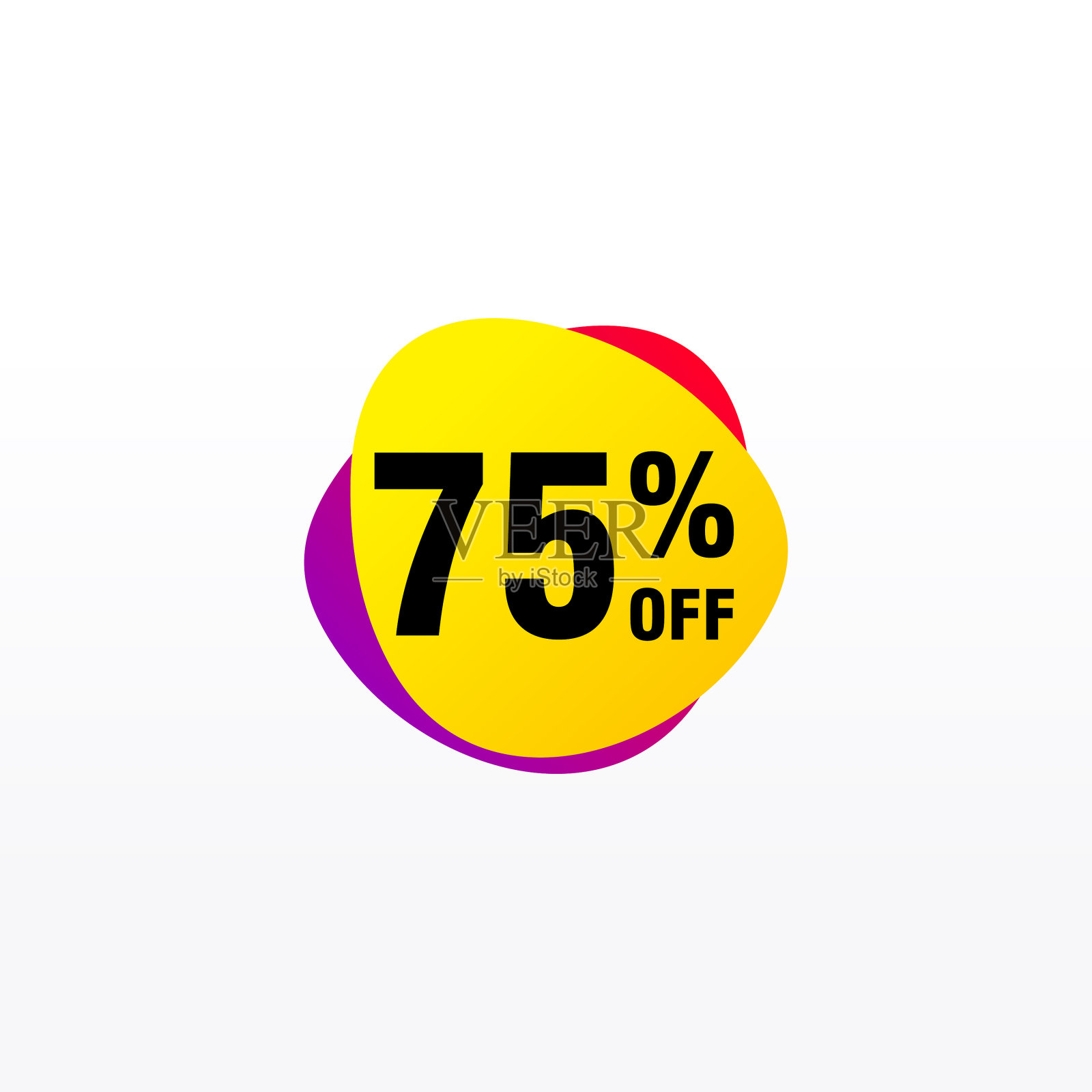 75个折扣销售徽章用于标签贴纸设计元素图片
