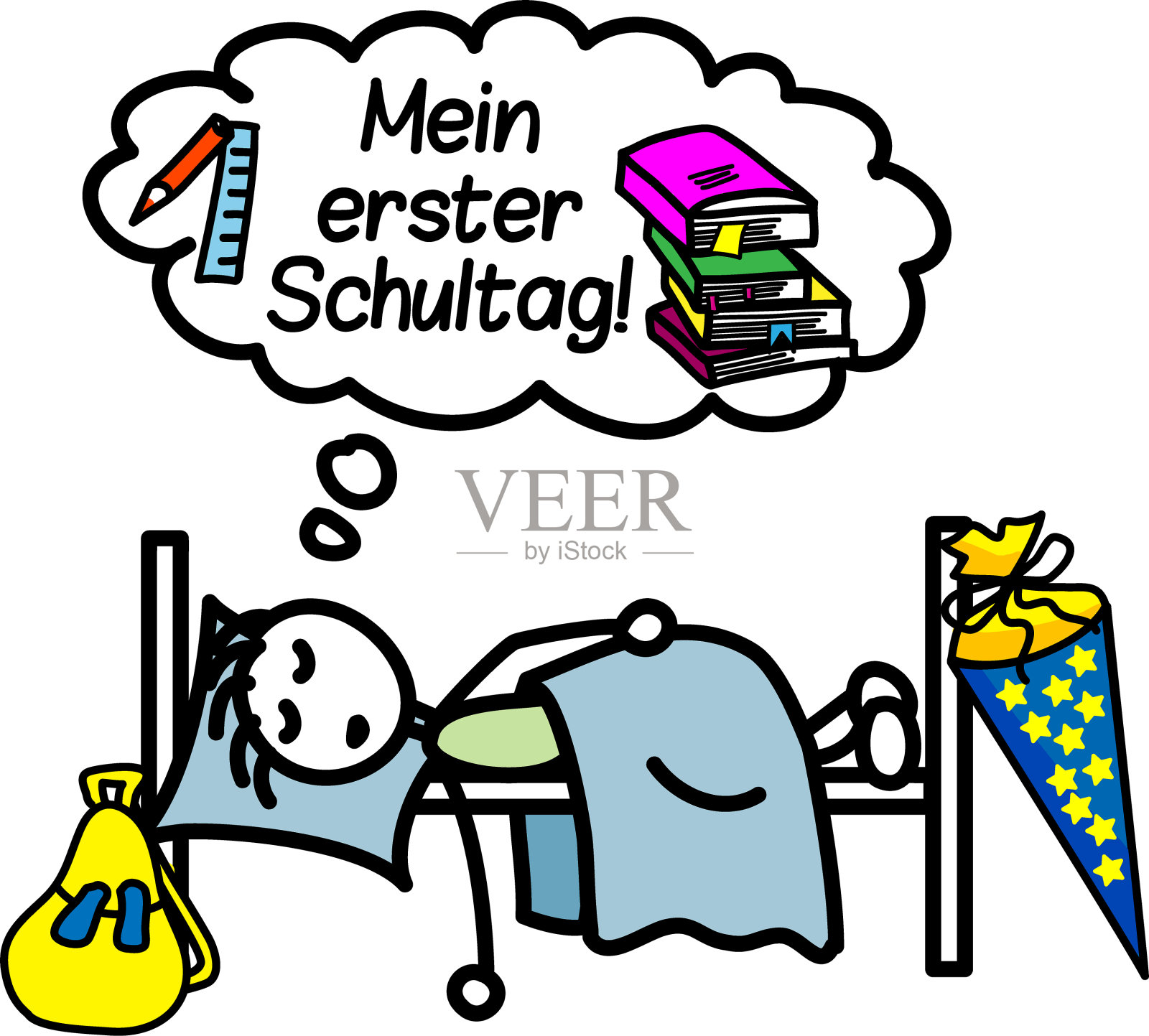 开学第一天插画图片素材