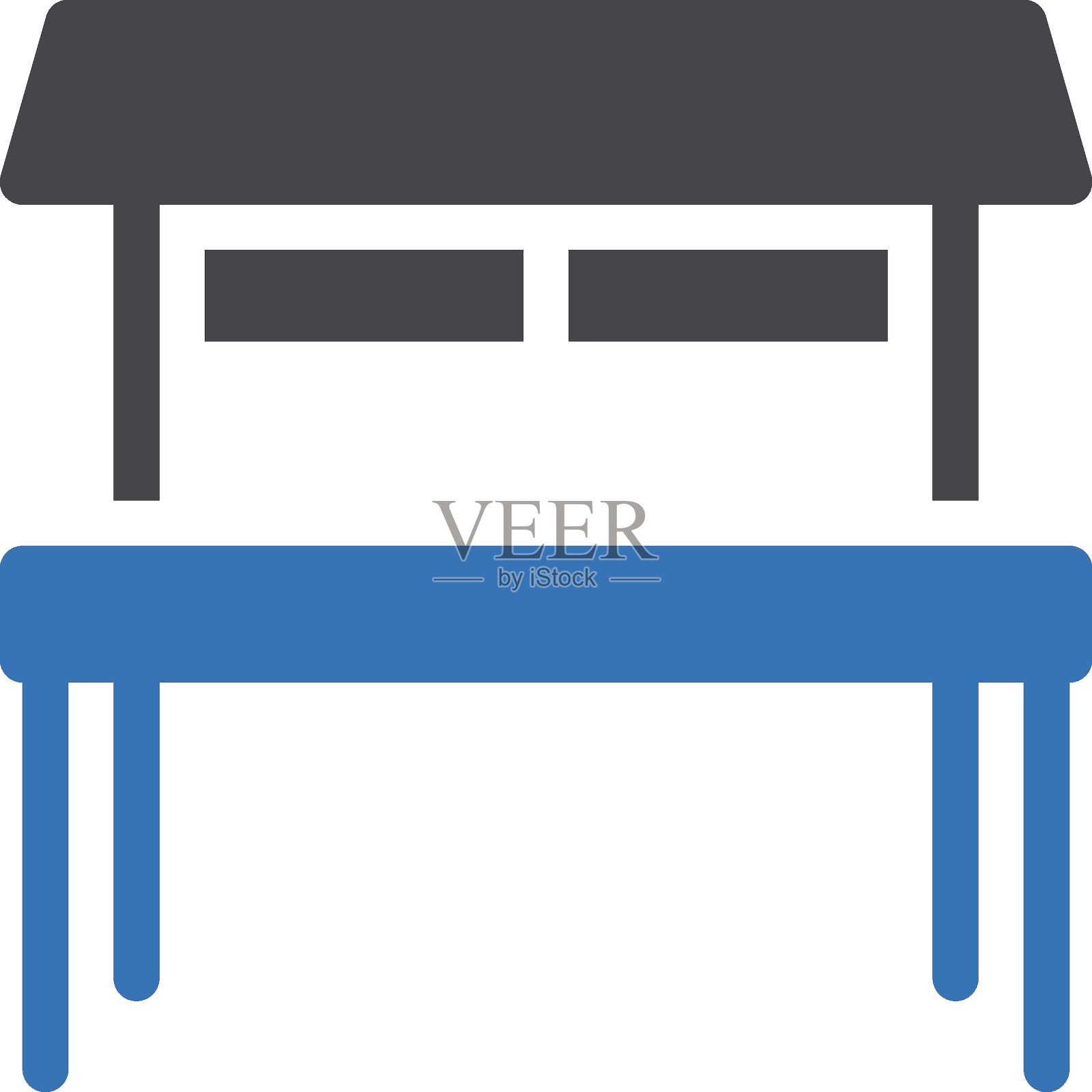 板凳上插画图片素材