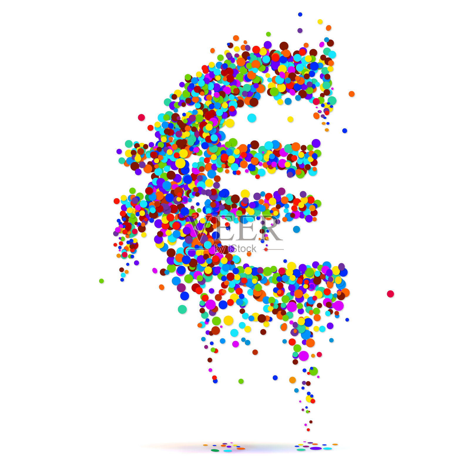 纸屑钞票符号在交易所亏钱插画图片素材