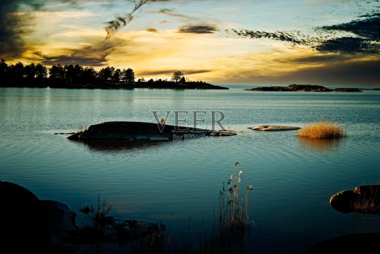 海滩在瑞典。照片摄影图片