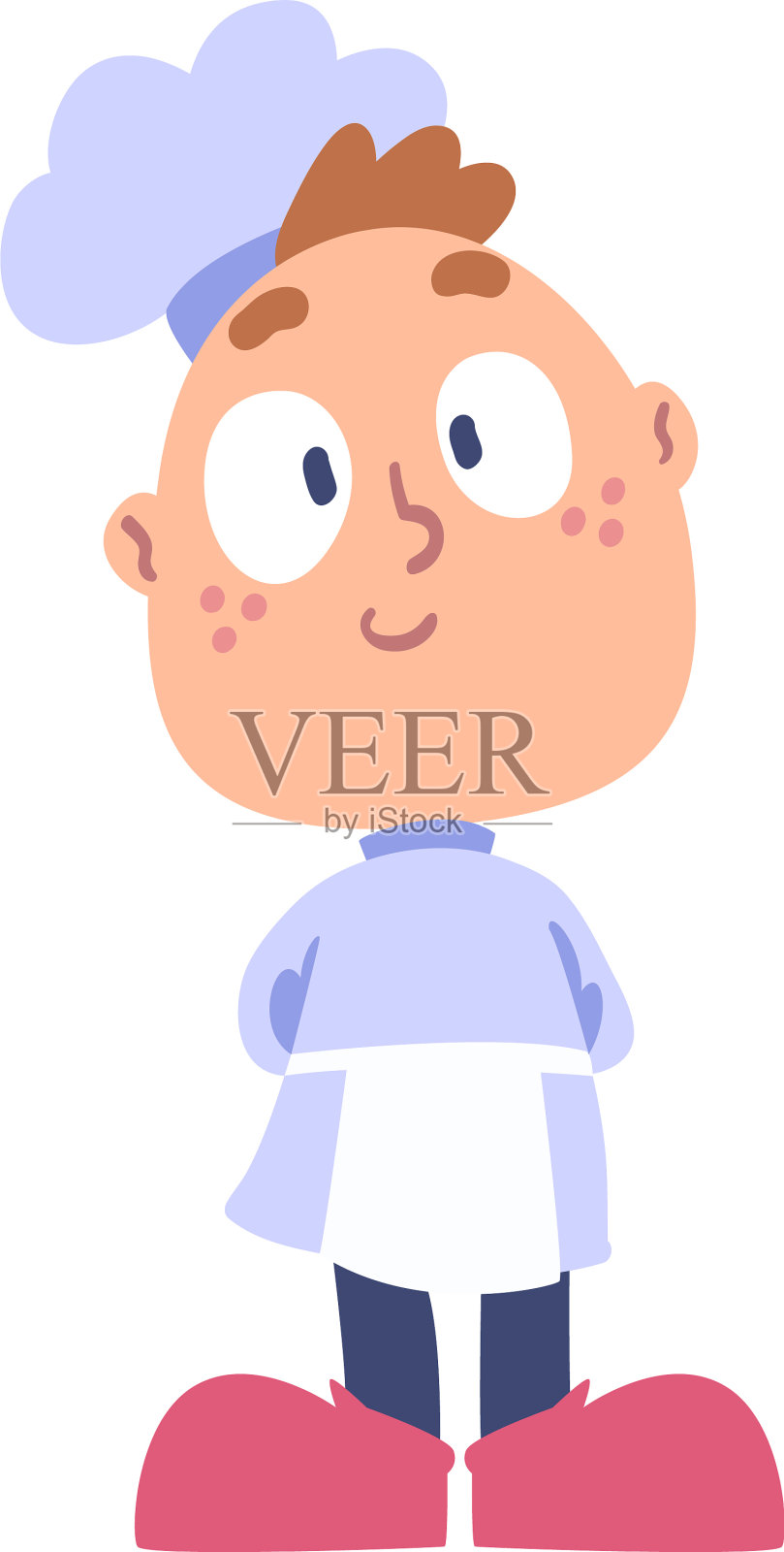 男孩厨师厨师可爱的孩子炊具人物穿着设计元素图片