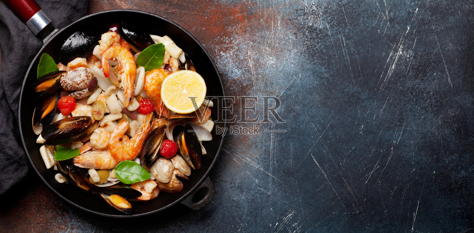 混合烤海鲜照片摄影图片