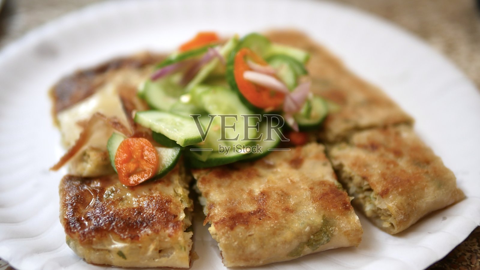 鸡Roti-Mataba照片摄影图片