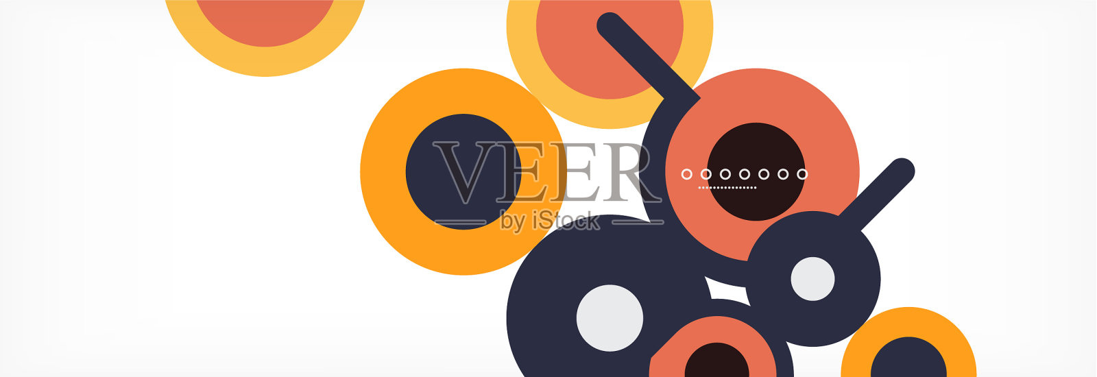 圆圈和线条抽象了封面的背景插画图片素材