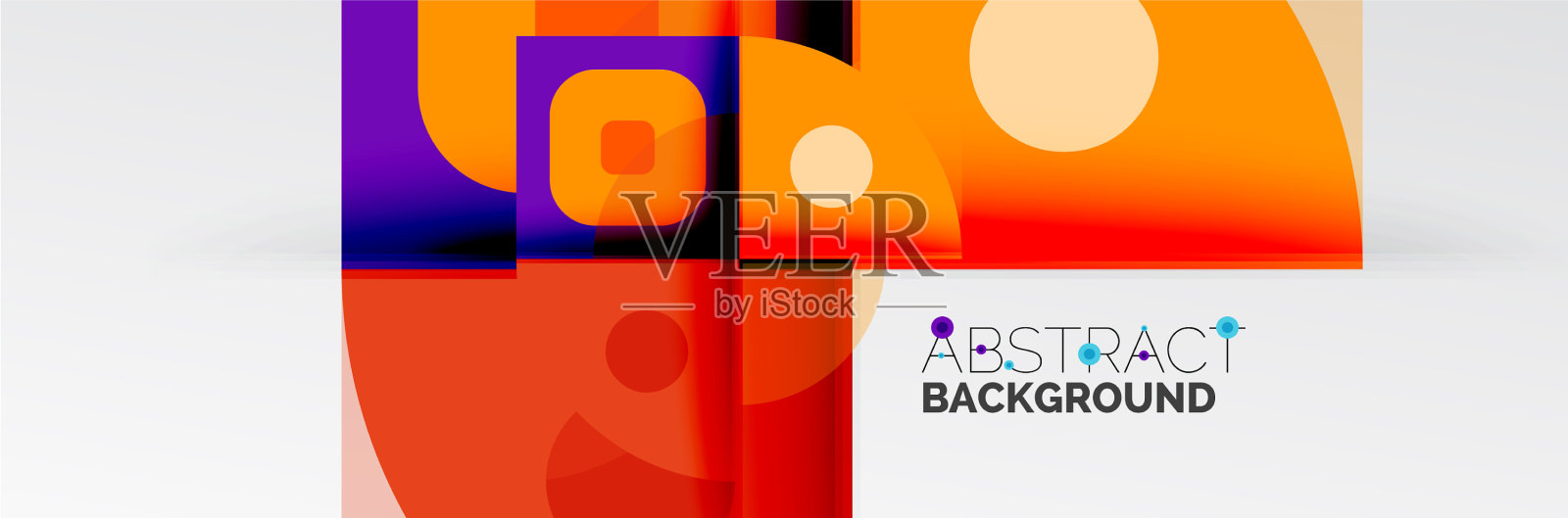 明亮的颜色圆圈抽象圆形的形状和插画图片素材