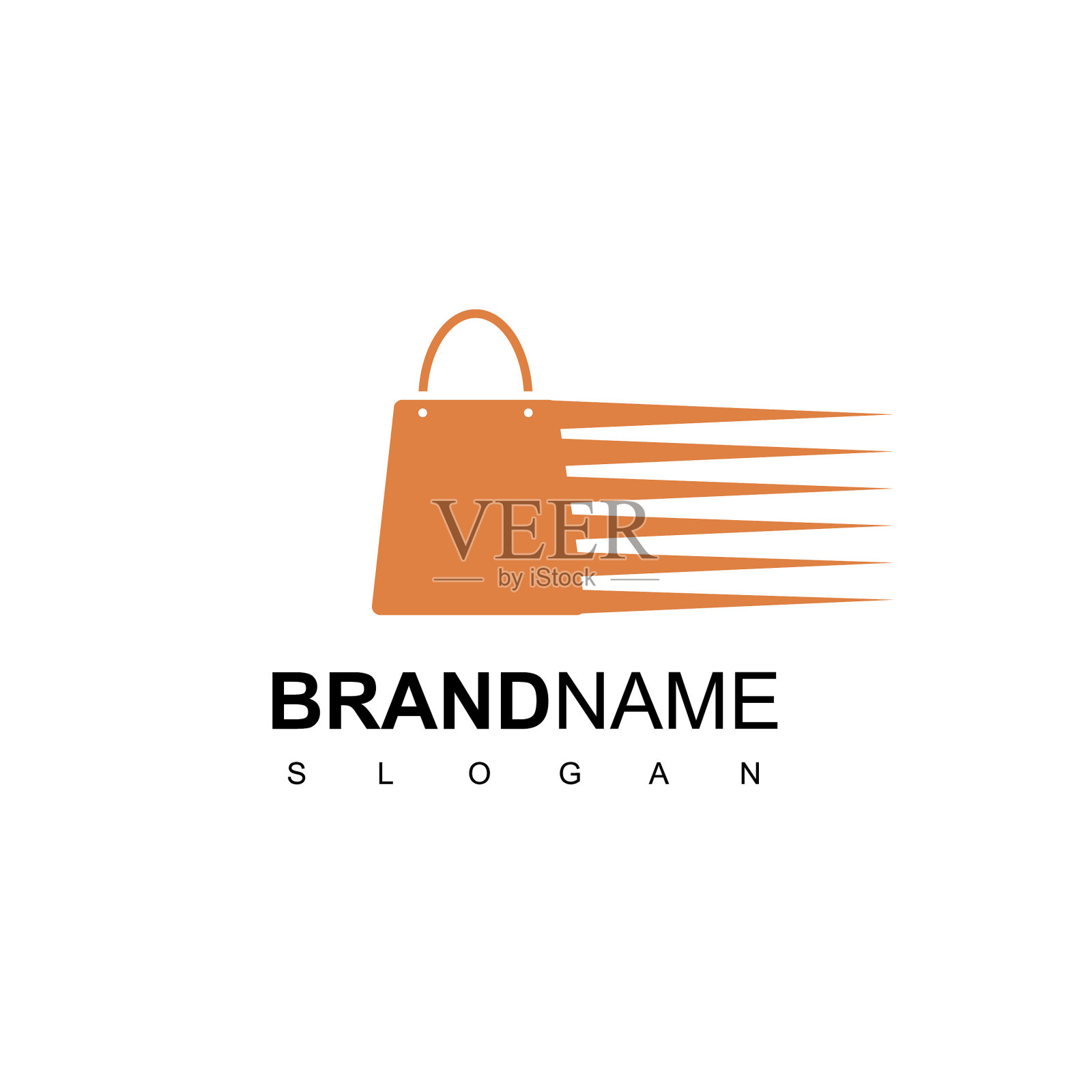 快速购物袋标志插画图片素材