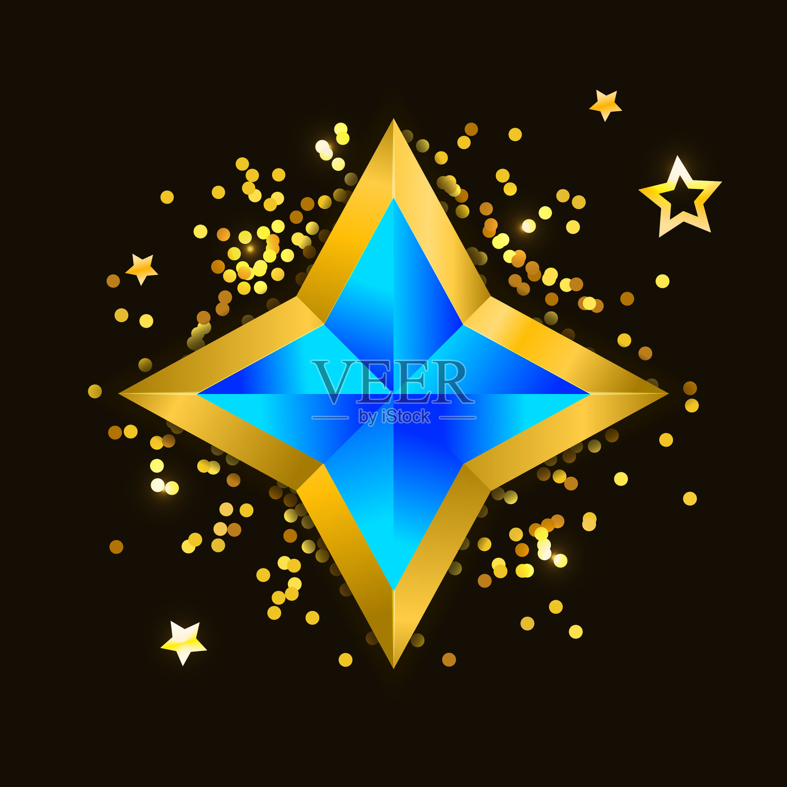 抽象星的背景覆盖星的形状插画图片素材