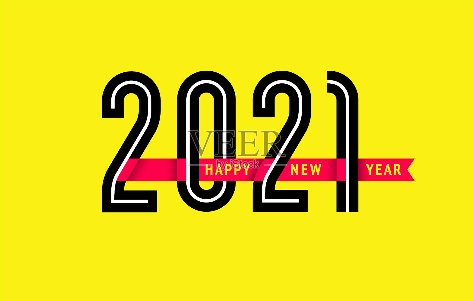 2021年的文字设计插画图片素材